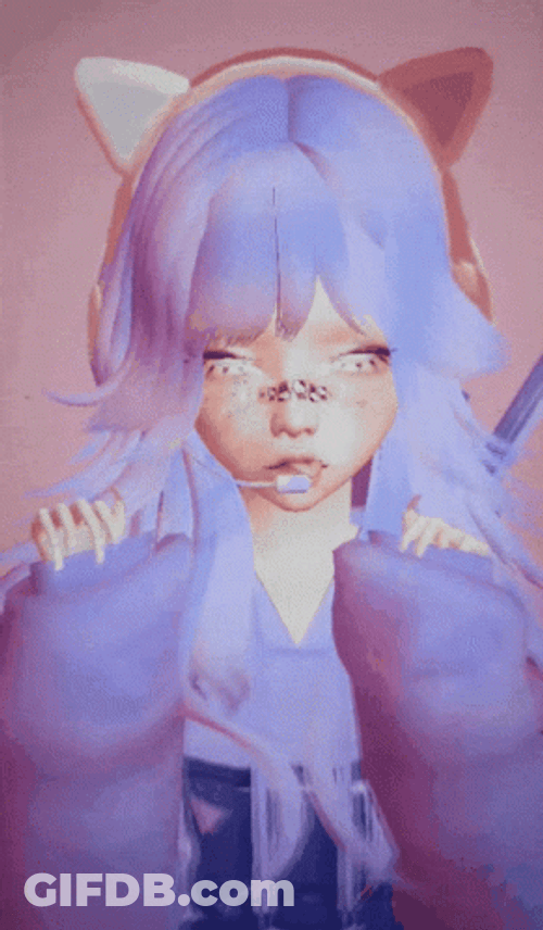Imvu Cute Avatar With Cat Ears GIF