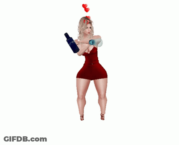 Imvu Girl Avatar Bartending GIF