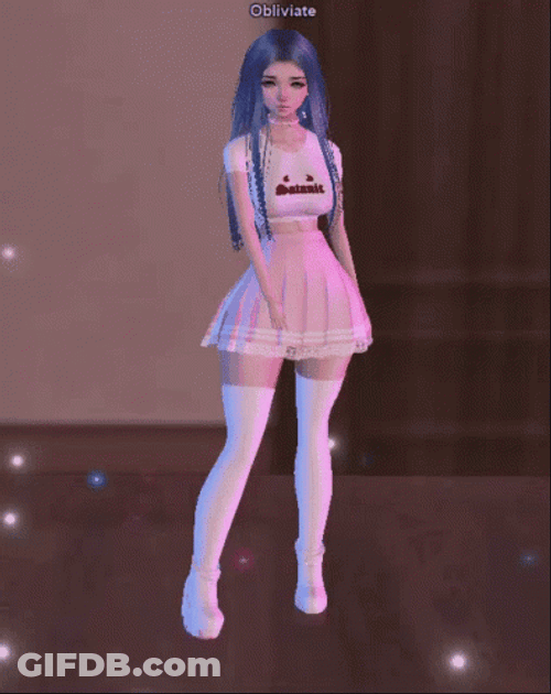 Imvu Pretty Avatar On Her Knees GIF