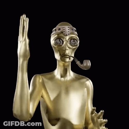 Imvu Spinning Robot Smoking Cigar GIF
