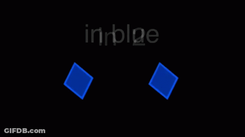 In Blue Words And Two Blue Squares Black GIF