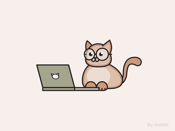 In Love Cat Typing On Laptop GIF
