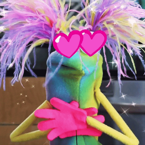 In Love Rainbow Puppet GIF