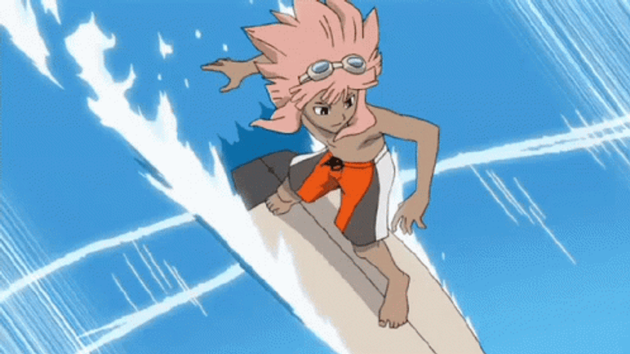 Inazuma Eleven 11 Surfing Tsunami Jousuke GIF