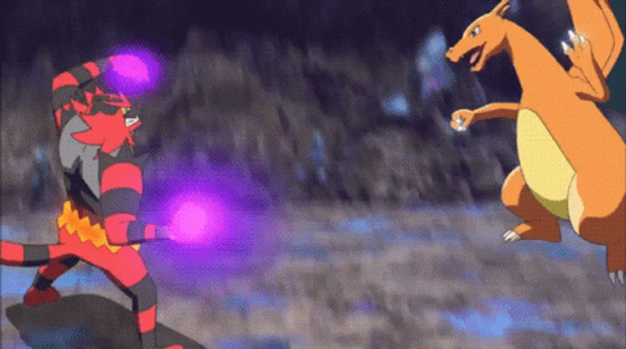Incineroar Versus Charizard GIF