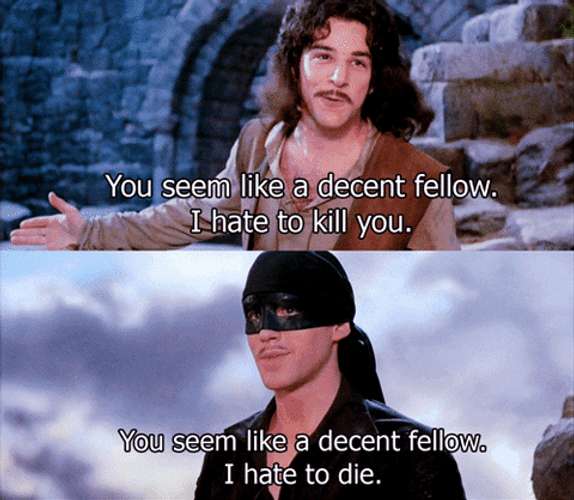 Inconceivable Cary Elwes Mandy Patinkin Split Screen GIF