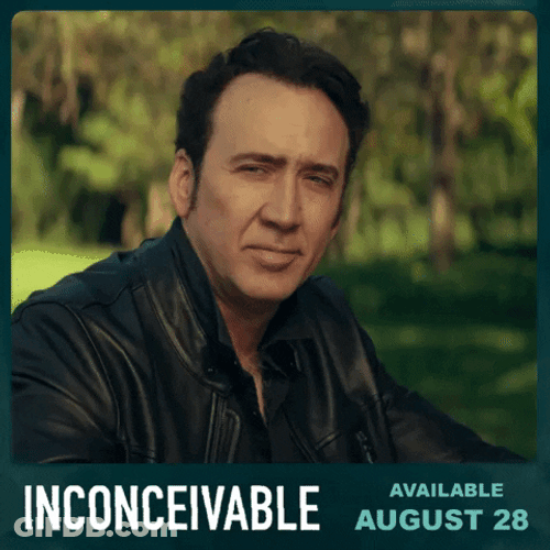 Inconceivable Nicolas Cage Fierce Gaze GIF