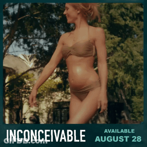 Inconceivable Pregnant Nicky Whelan In Bikini GIF
