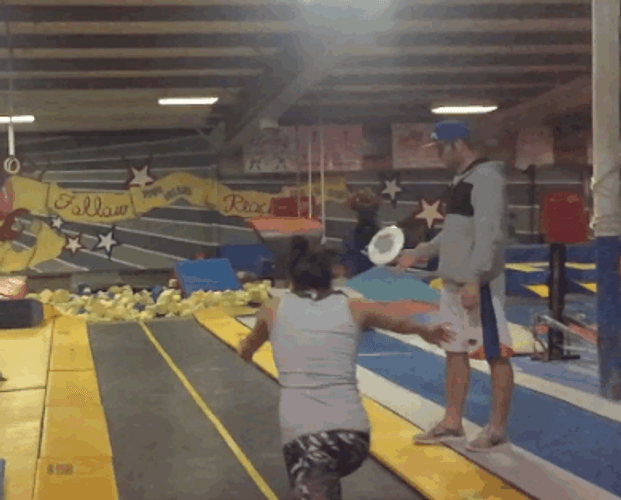 Incredible Frisbee Catch GIF