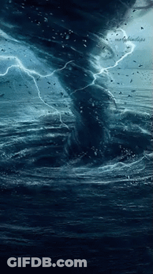 Incredible Massive Funnel Shape Rotating Twister GIF