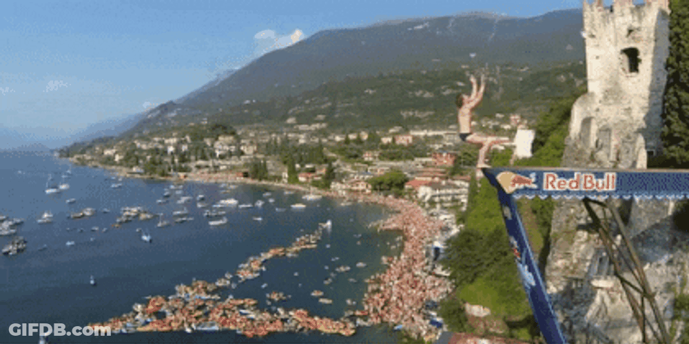 Incredible Triple Lindy High Dive GIF