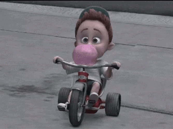 Incredibles Popped Gum Shocked Kid GIF