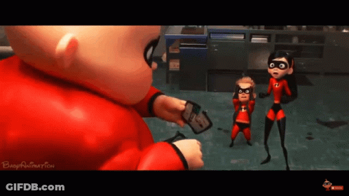 Incredibles Scene With Disney Logo GIF