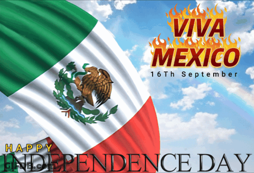 Independence Day Poster With Mexican Flag GIF