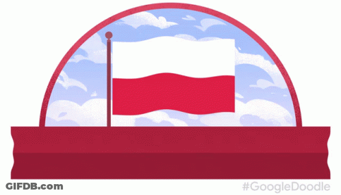 Independence Day Sign With Flag GIF