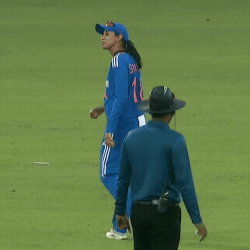 India Cricket Mandhana Walking Proudly GIF