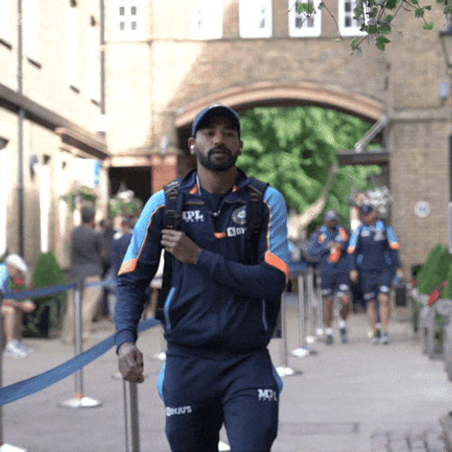 India Cricket Player Walking On Street GIF