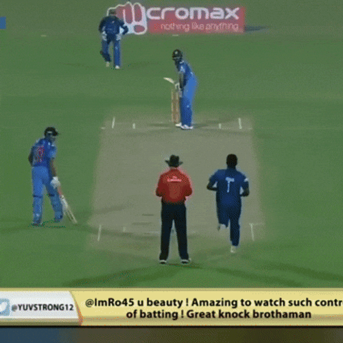 India Cricket Strong Bat Hit GIF