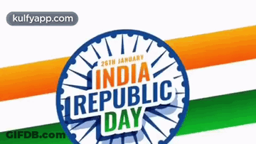India Republic Day Poster With Wheel GIF