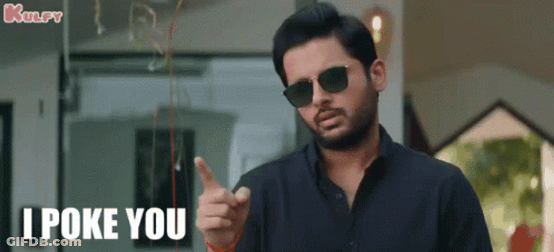 Indian Actor Nithiin I Poke You GIF