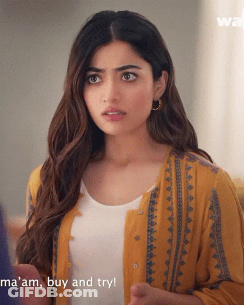 Indian Actress Rashmika Mandanna But Why GIF