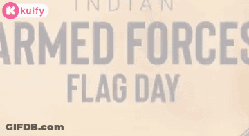 Indian Armed Forces Flag Day Poster GIF