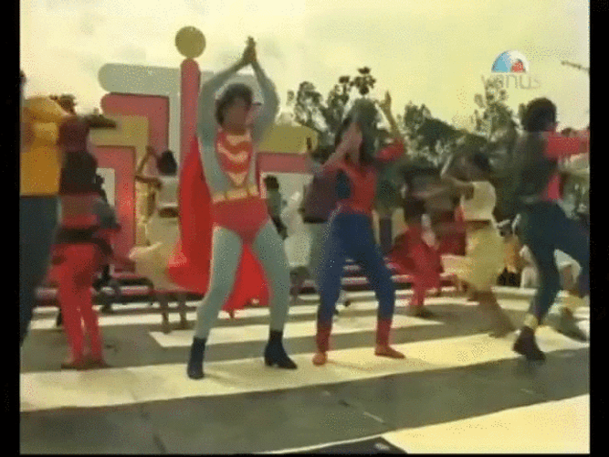 Indian Dance Funny Superheroes Costume GIF