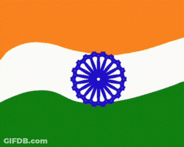 Indian Flag Waving GIF
