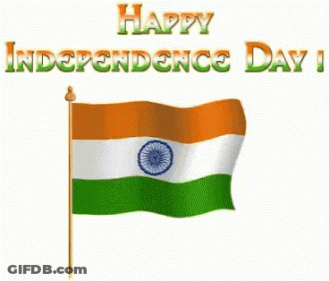 Indian Flag Waving Happy Independence Day GIF