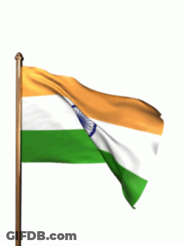 Indian Flag Waving In Wind GIF