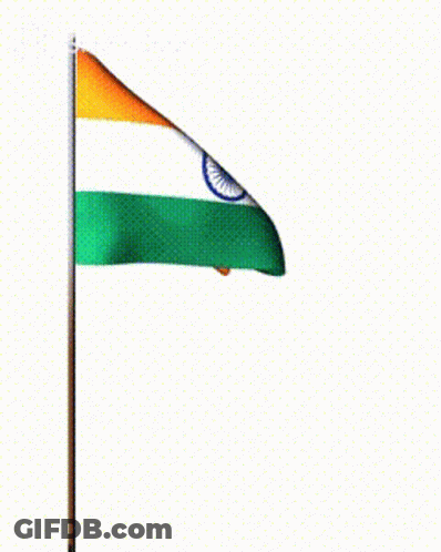 Indian Flag Waving In Wind GIF