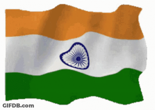 Indian Flag Waving In Wind GIF