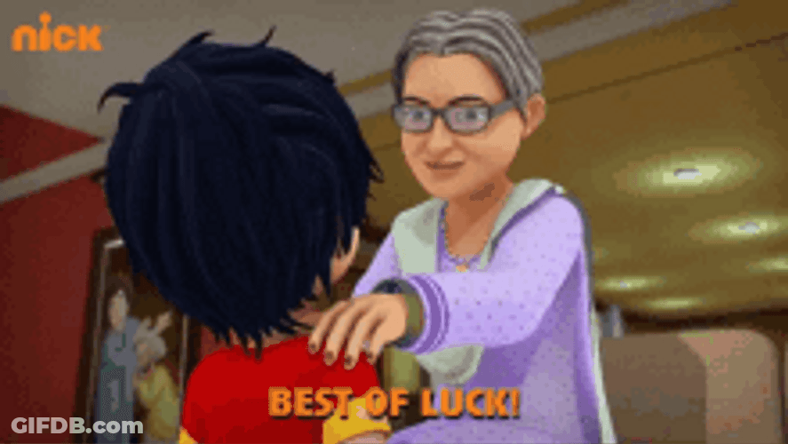 Indian Granny Saying Best Of Luck GIF