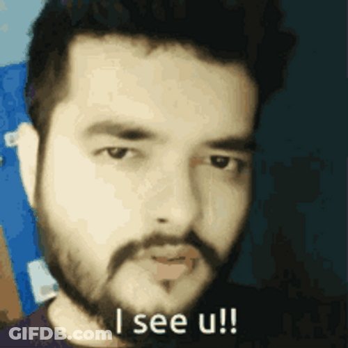 Indian Guy I See You Death Stare GIF