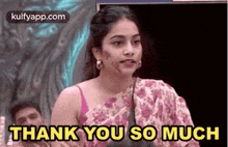 Indian Lady Salutation Seal Thank You So Much GIF