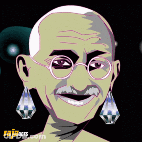 Indian Mahatma Gandhi Animated Art GIF