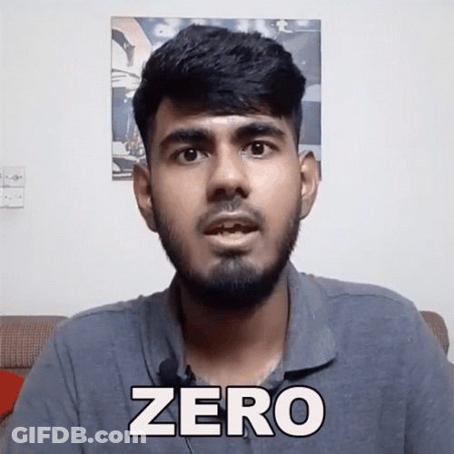 Indian Man Saying Zero GIF