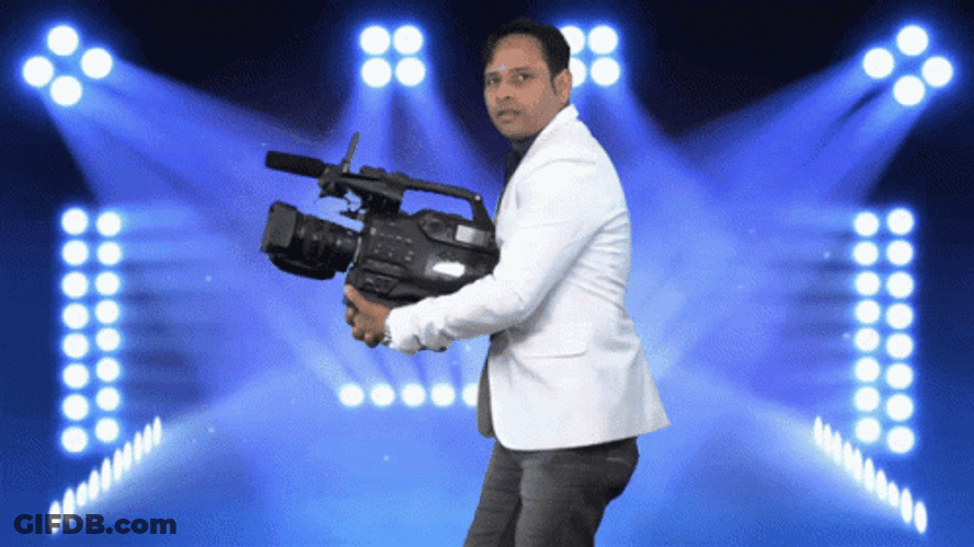Indian Tv Man Varun Tiwari Showing Off Camera GIF