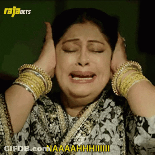 Indian Woman Reaction Cover Ears GIF