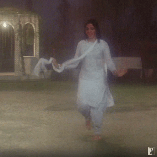Indian Woman Silly Dance Moves In Monsoon Rain GIF