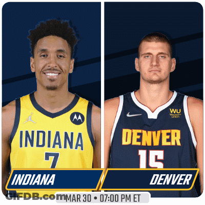 Indiana And Denver Basketball Players Poster GIF