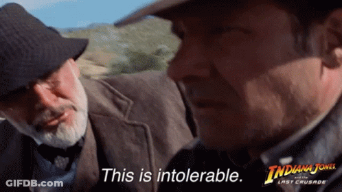 Indiana Jones And The Last Crusade Movie Poster With Two Men GIF