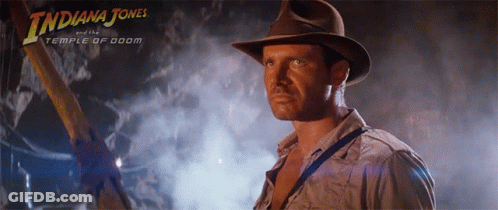 Indiana Jones And The Temple Of Doom Poster Man In Hat GIF