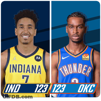 Indiana Pacers And Oklahoma City Thunder Players GIF