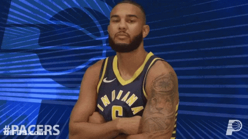 Indiana Pacers Basketball Player Arms Crossed GIF