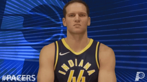 Indiana Pacers Basketball Player Blue Background GIF