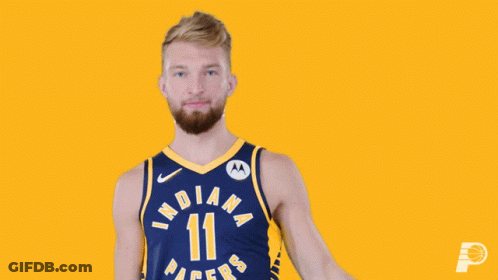 Indiana Pacers Basketball Player Flexing Muscles GIF