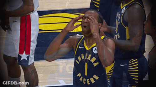 Indiana Pacers Player Covering Eyes GIF
