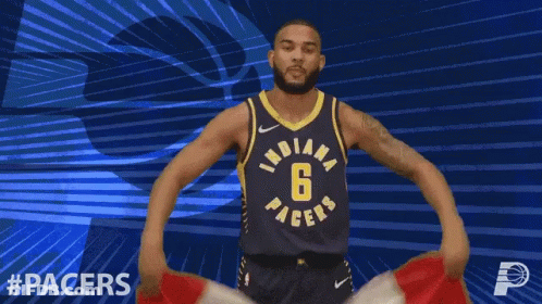 Indiana Pacers Player Holding Canadian Flag GIF