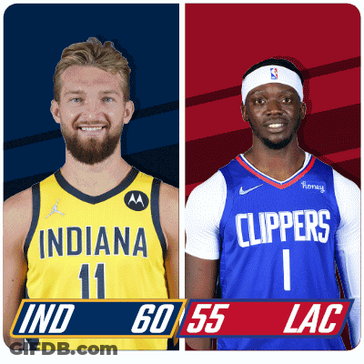 Indiana Pacers Vs Los Angeles Clippers Half-Time Break GIF